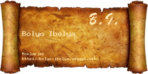 Bolyo Ibolya névjegykártya